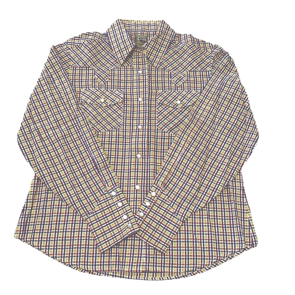 🔵 Cruel Girl Long Sleeve Snap Western Top